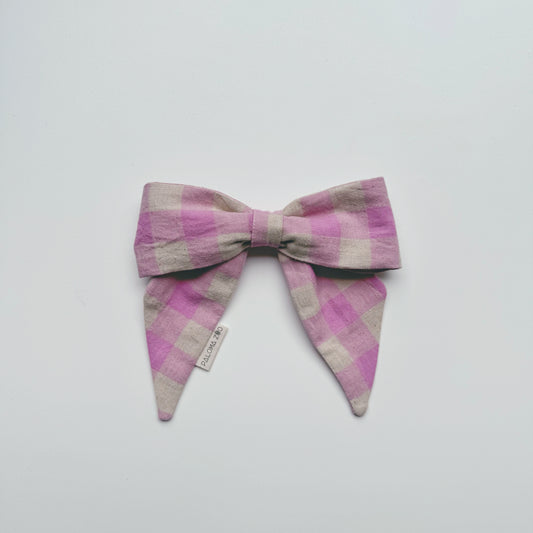 Haarspange Maxi | Pink Karo